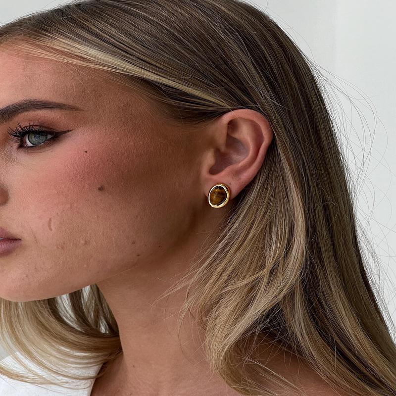 Around The Corner Earrings Gold