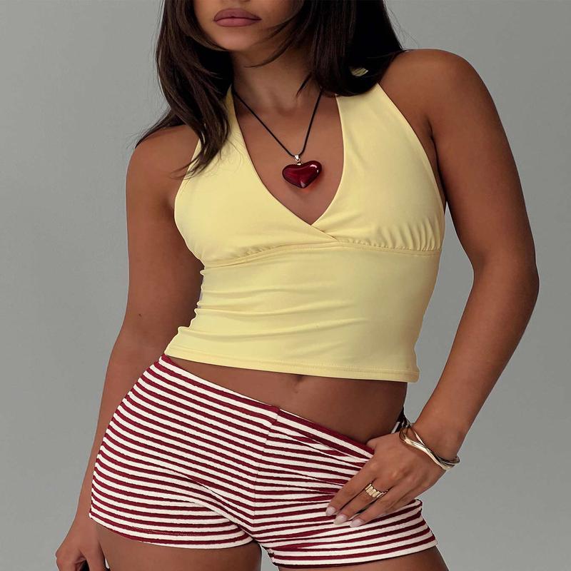 Whimsy Halter Top Lemon