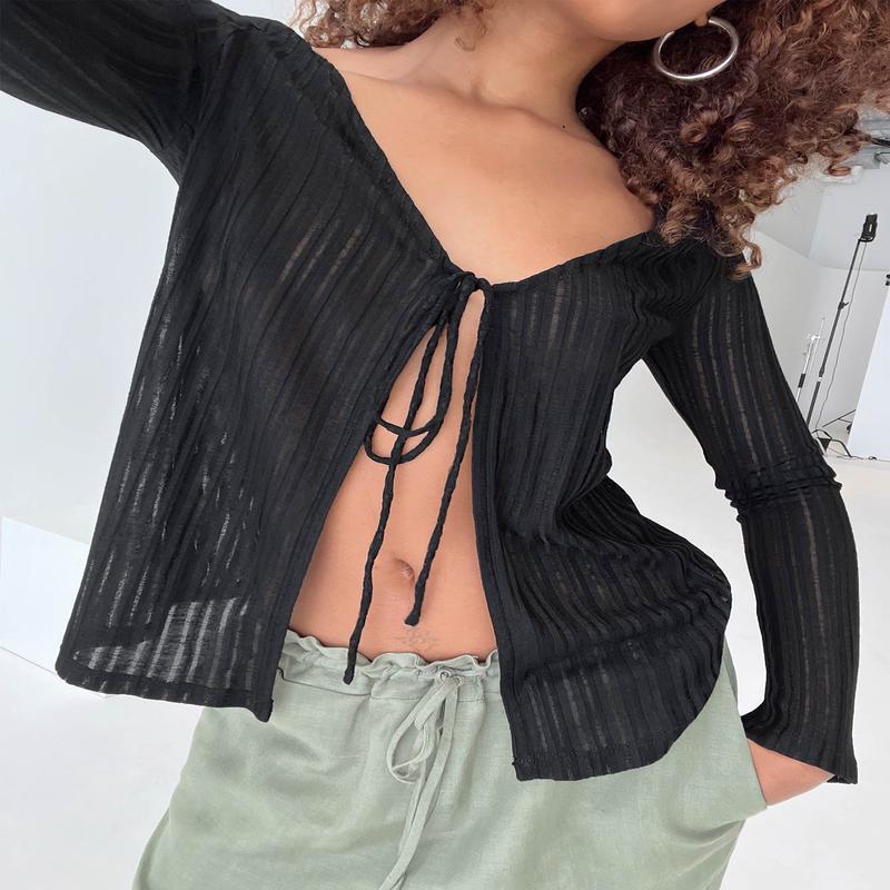 Hilder Long Sleeve Top Black