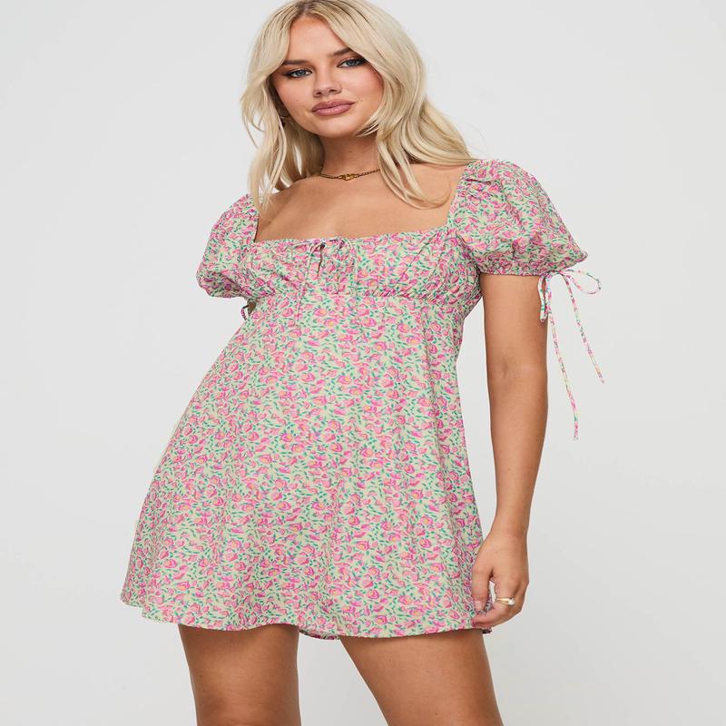 Larsson Mini Dress Pink Floral