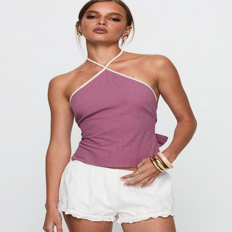 Carmelah Top Purple / White