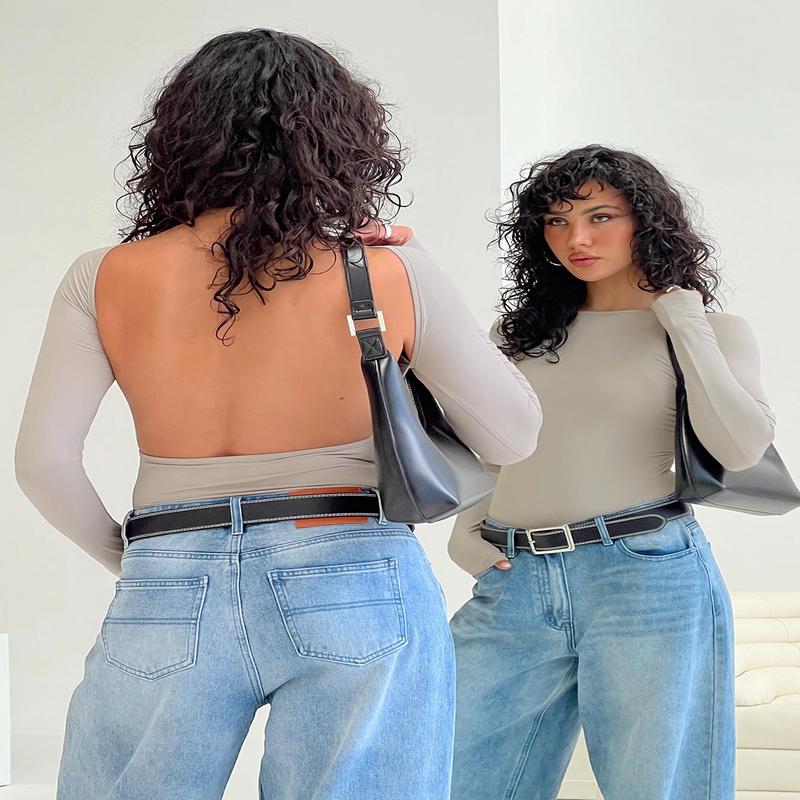 Gatewood Long Sleeve Bodysuit Grey