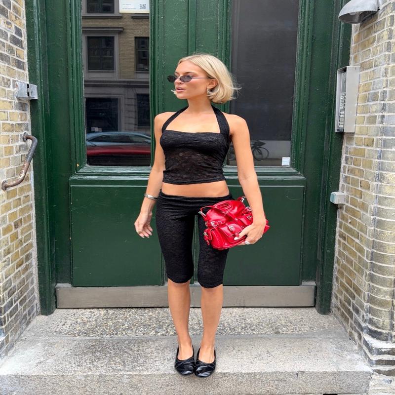 Palisades Halter Top Noir