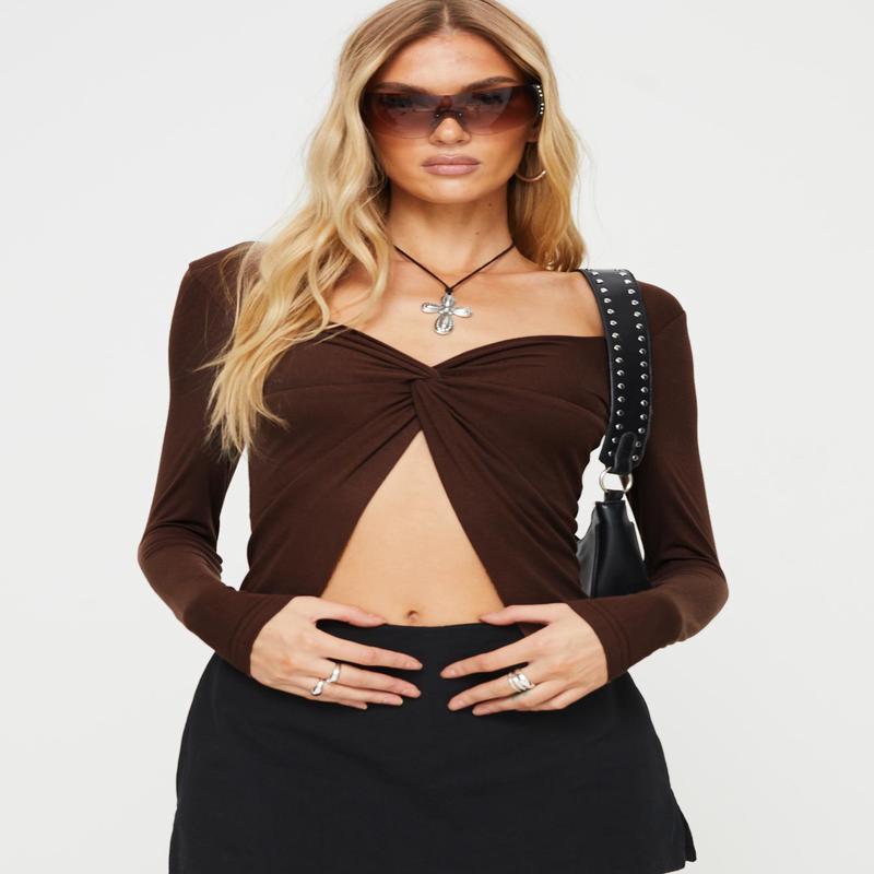 Barkley Long Sleeve Top Brown