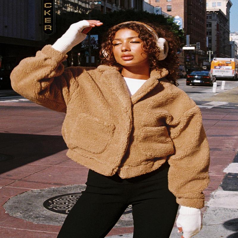 Magda Teddy Jacket Brown