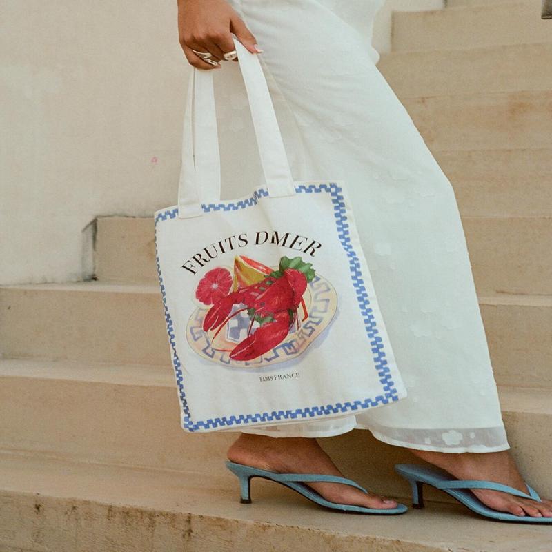 Lobster Larry Tote Bag White