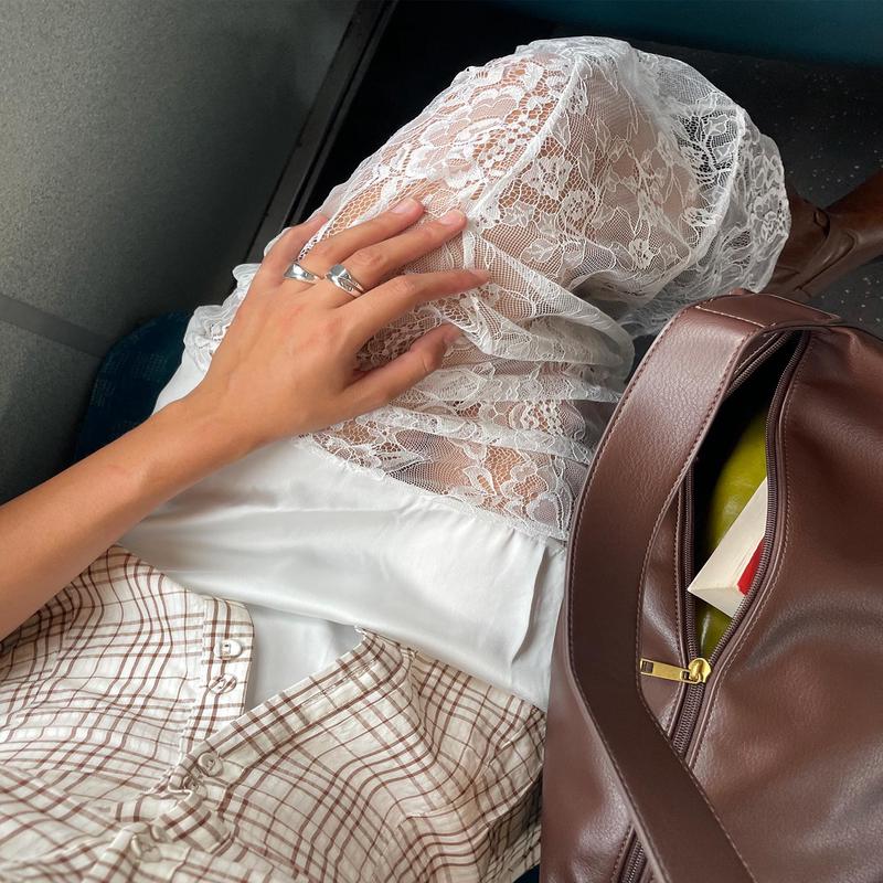 Castelli Lace Maxi Skirt White