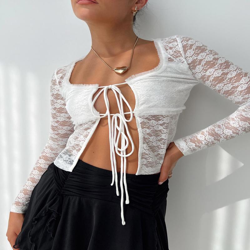 Cantone Long Sleeve Top White