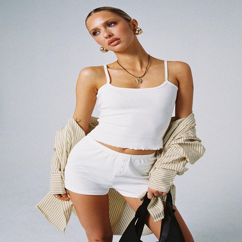 Take On Me Rib Top White