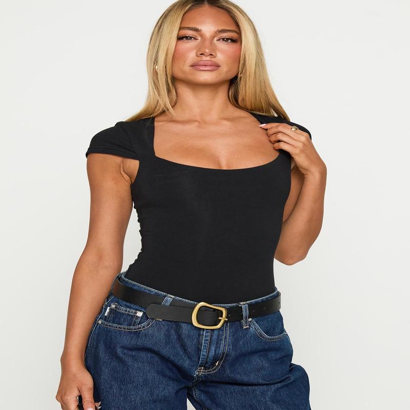 Want You Forever Bodysuit Black