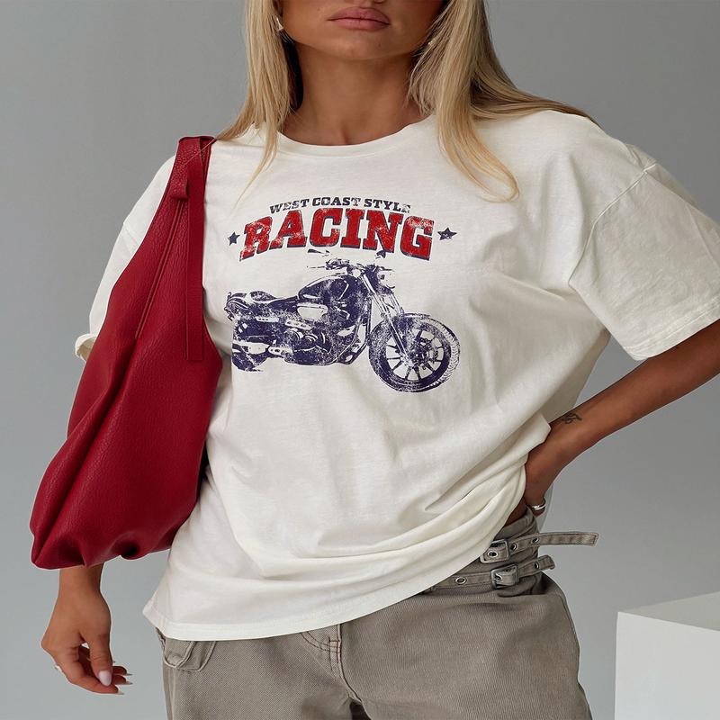 West Coast Style Oversized Tee White