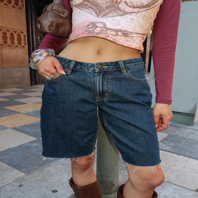 Cult Classic Longline Denim Shorts Vintage Wash