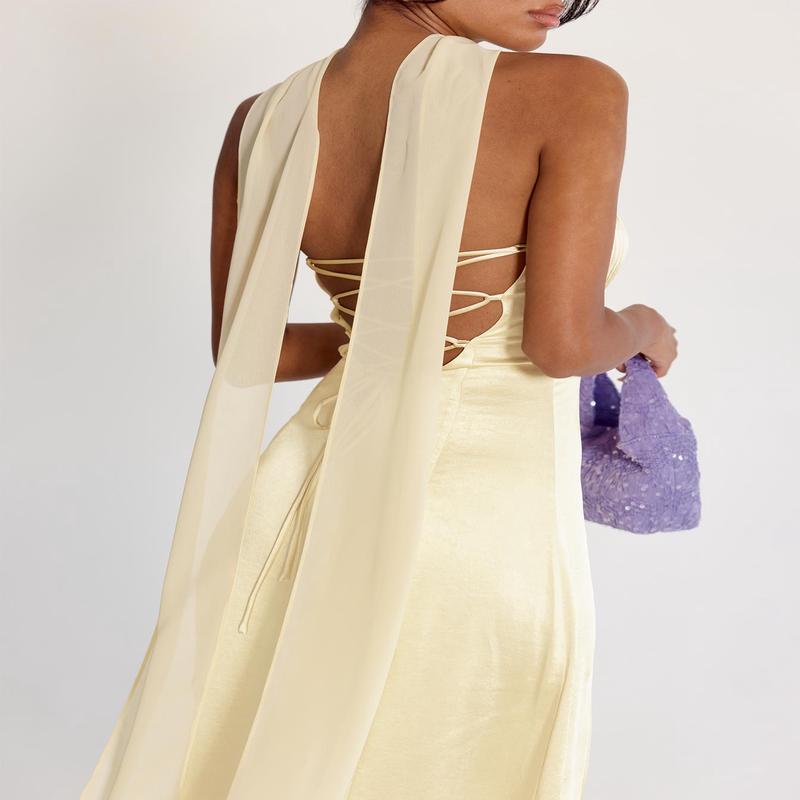 Masterpiece Strapless Maxi Dress Yellow