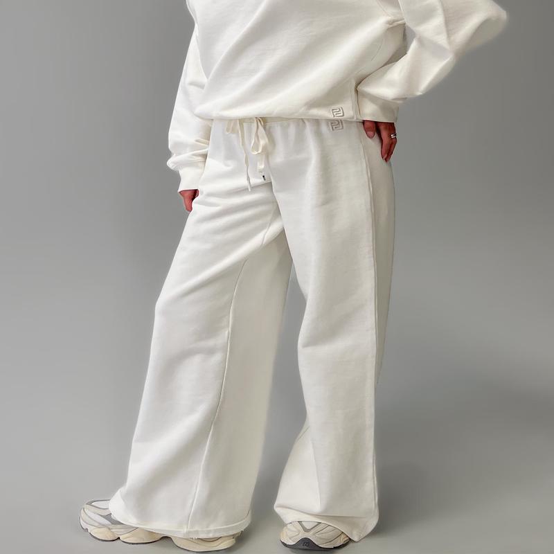 Dodie Wide Leg Pants Washed White