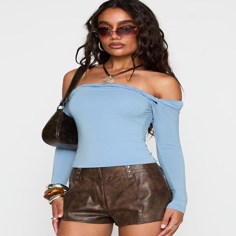 Dusky Long Sleeve Top Blue