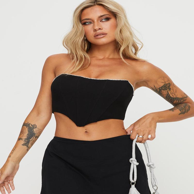 Rondi Strapless Top Black