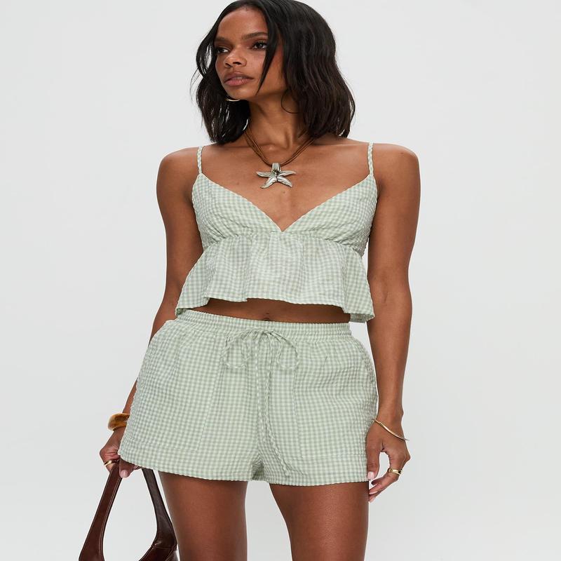 Lille Set Green Gingham
