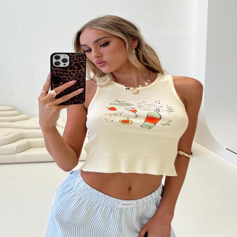 Music In The Park Tank Top Cream