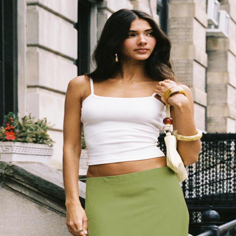 Baseline Rib Top White