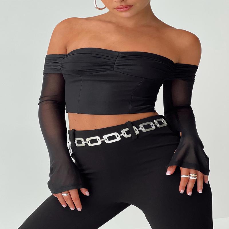 Botello Off The Shoulder Top Black