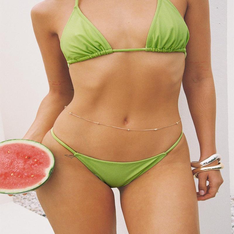 Palm Trees Bikini Bottoms Green