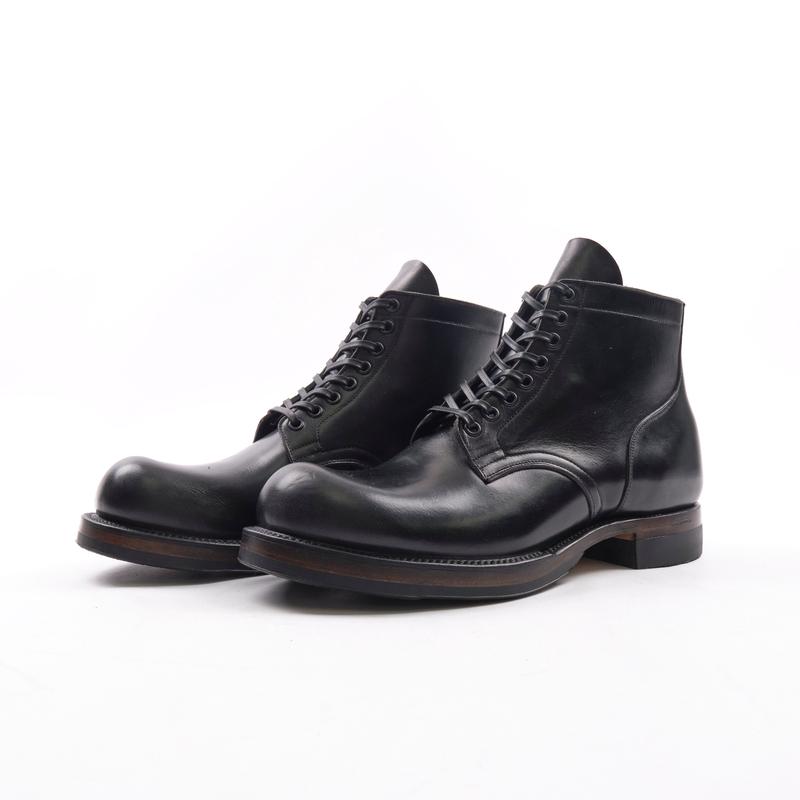 FREENOTE CLOTH X VIBERG SERVICE BOOT - HORWEEN BLACK STRUCK THROUGH CHROMEXCEL