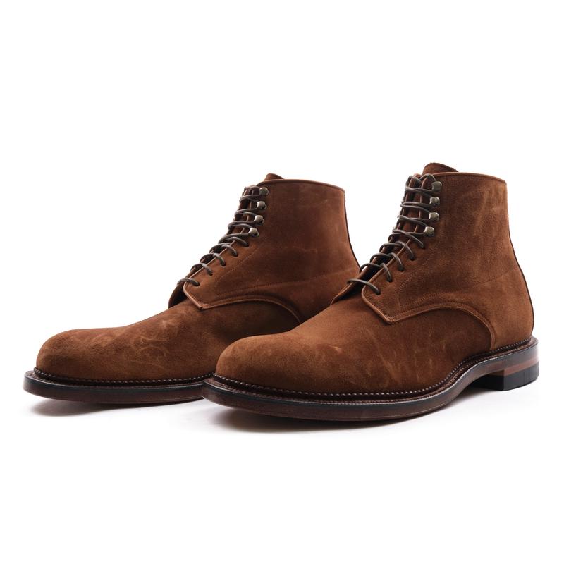 VIBERG 1940 NAVVY BOOT - CHESTNUT JANUS CALF SUEDE