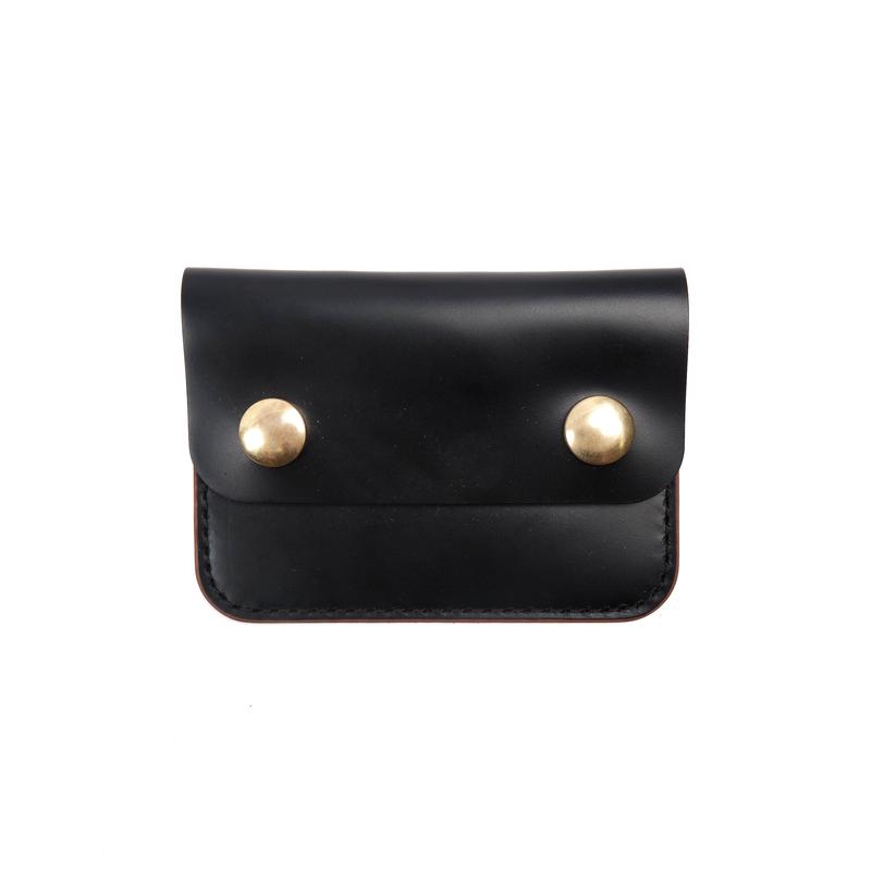 GOLDEN AGE SUPPLY CO. - MARYAM SHELL CORDOVAN NERO - SMALL TRUCKER WALLET