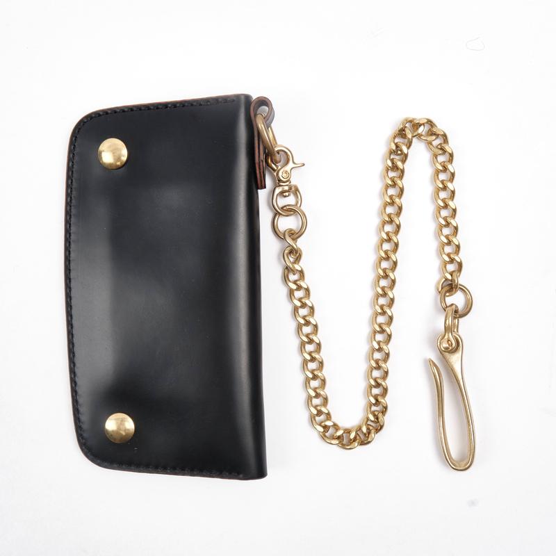 GOLDEN AGE SUPPLY CO. - MARYAM SHELL CORDOVAN NERO - TRUCKER WALLET