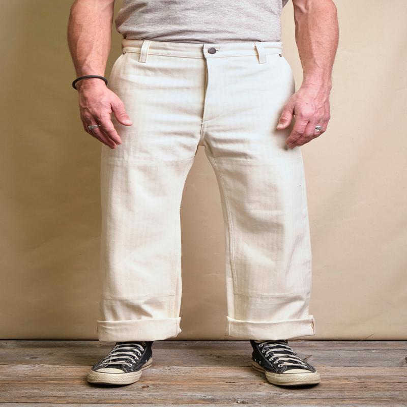 Ortega Pant 13 Ounce Natural Herringbone