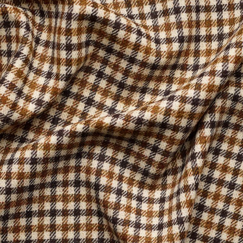 TD50 : Large Tonal Brown Gunclub Check Tweed