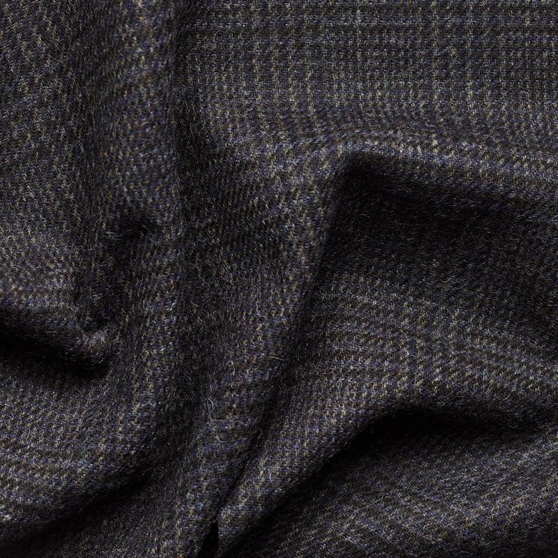 TD32 : Char-Navy Prince of Wales Check Tweed