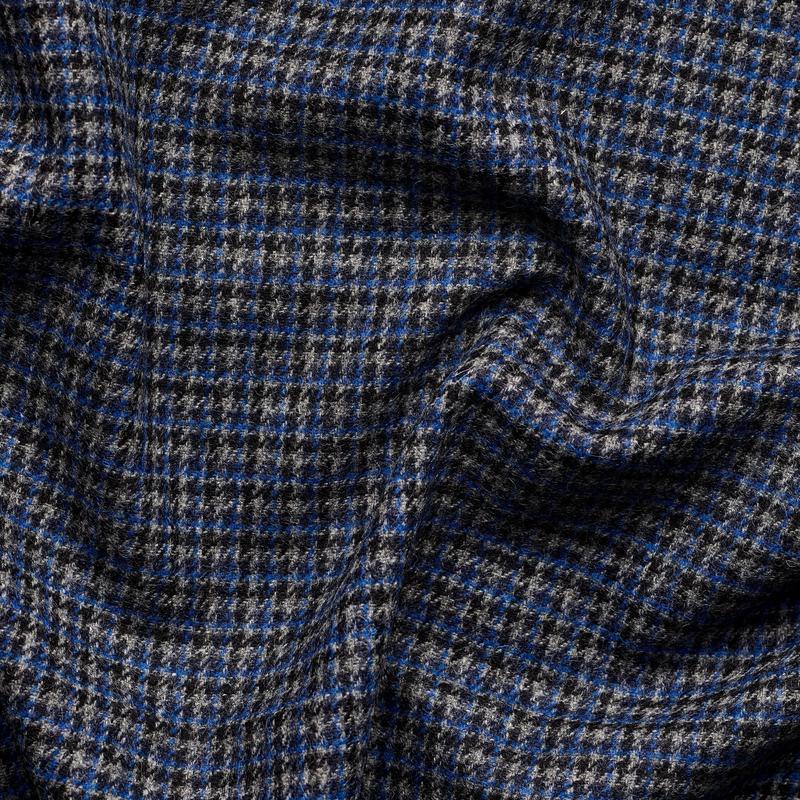 TD41 : Tonal Grey & Blue Houndstooth
