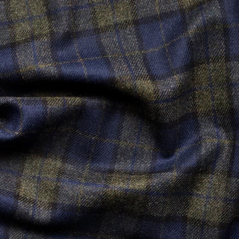 TD61 : Navy & Moss Tweed Plaid