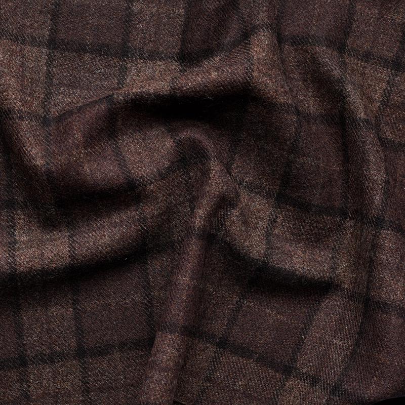 TD63 : Chocolate Brown Tweed Plaid