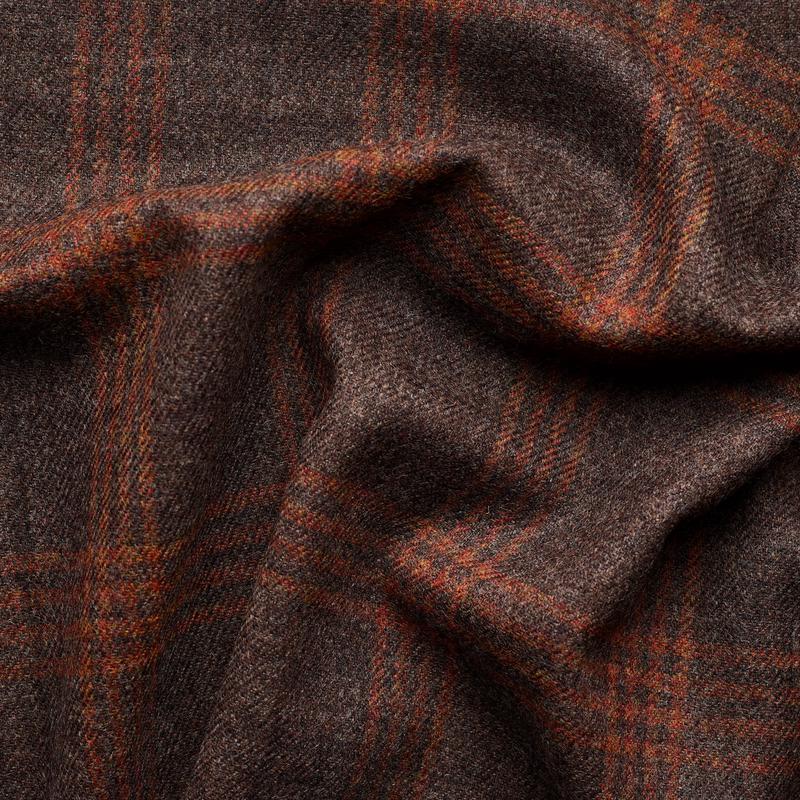 TD65 : Brown Tweed with Amber Windowpane Deco