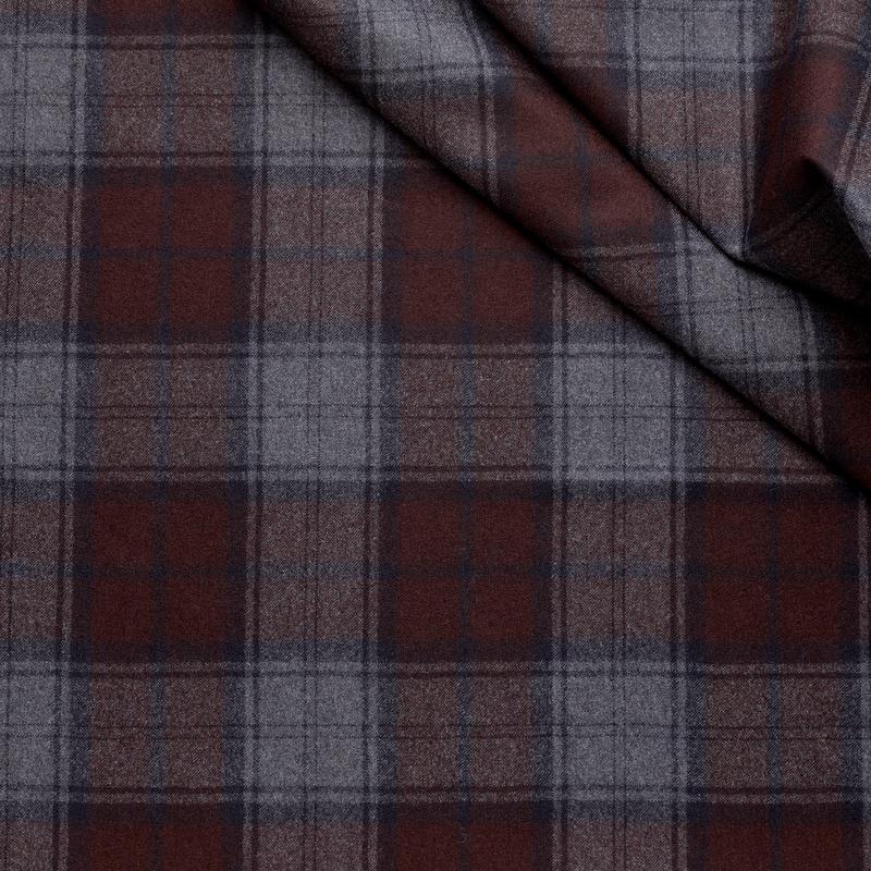 WF2-16 : Worsted Flannel Grey & Walnut Check