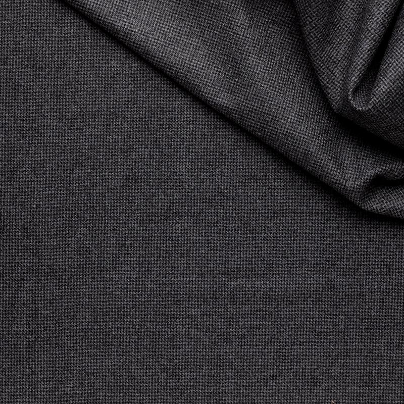 WF2-22 : Worsted Flannel Charcoal Houndstooth