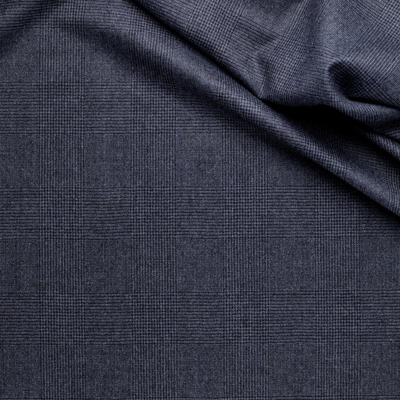 WF2-35 : Worsted Flannel Char-Navy Glen Check
