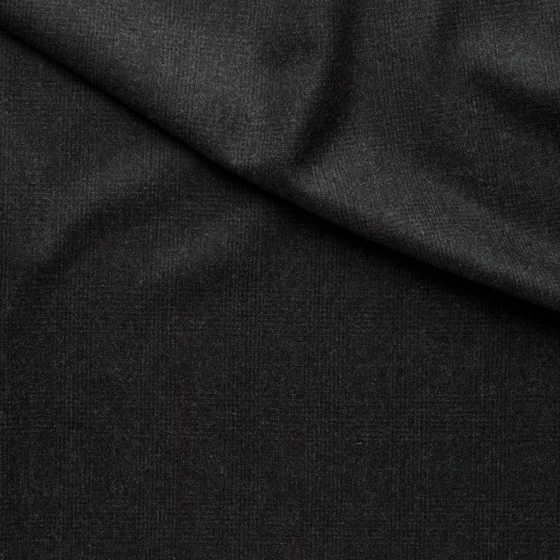 WF2-67 : Worsted Flannel Charcoal Check with Forest Green Deco