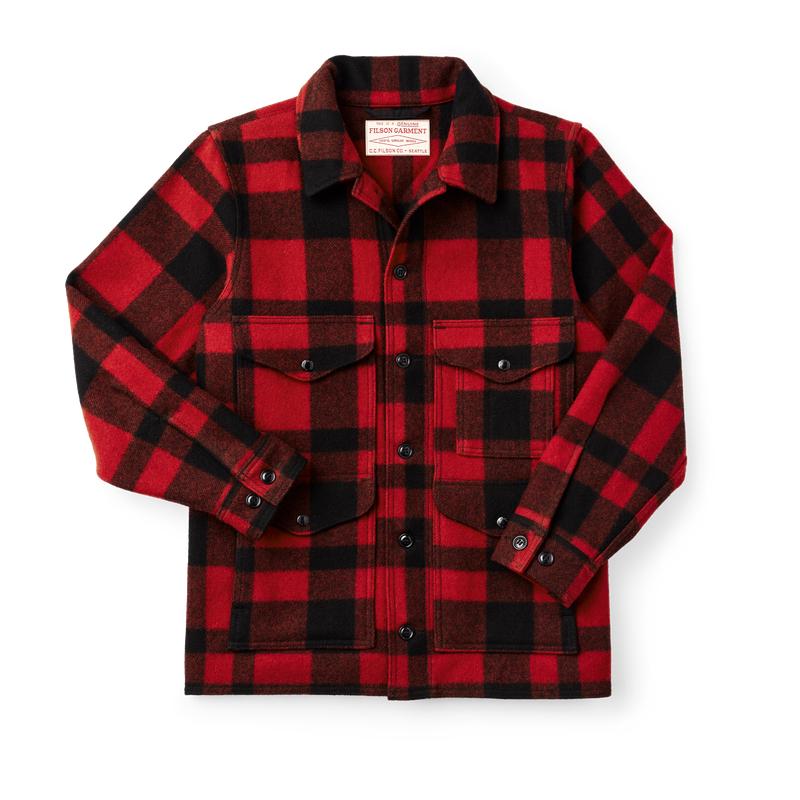 Mackinaw Wool Cruiser Jacket - Red/black Plaid