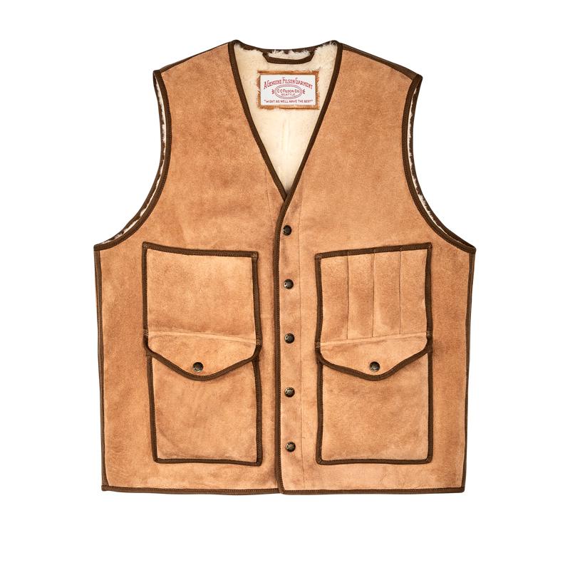 Shearling Cruiser Vest - Almond Beige