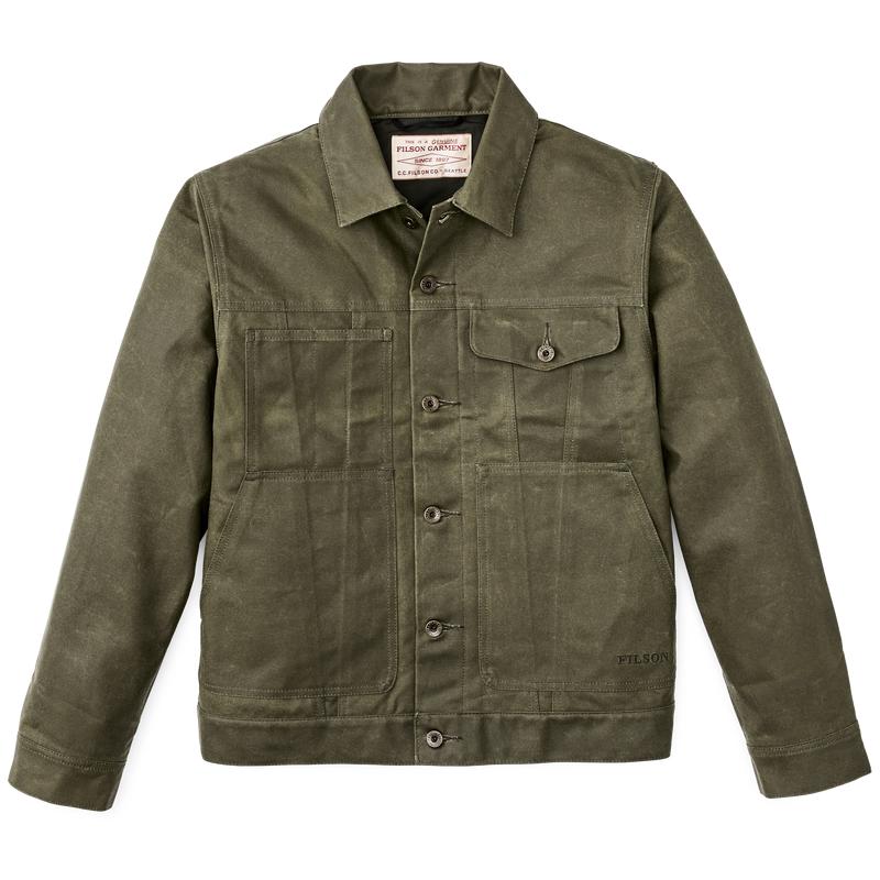 Tin Cloth Short Lined Cruiser Jacket - Military Green