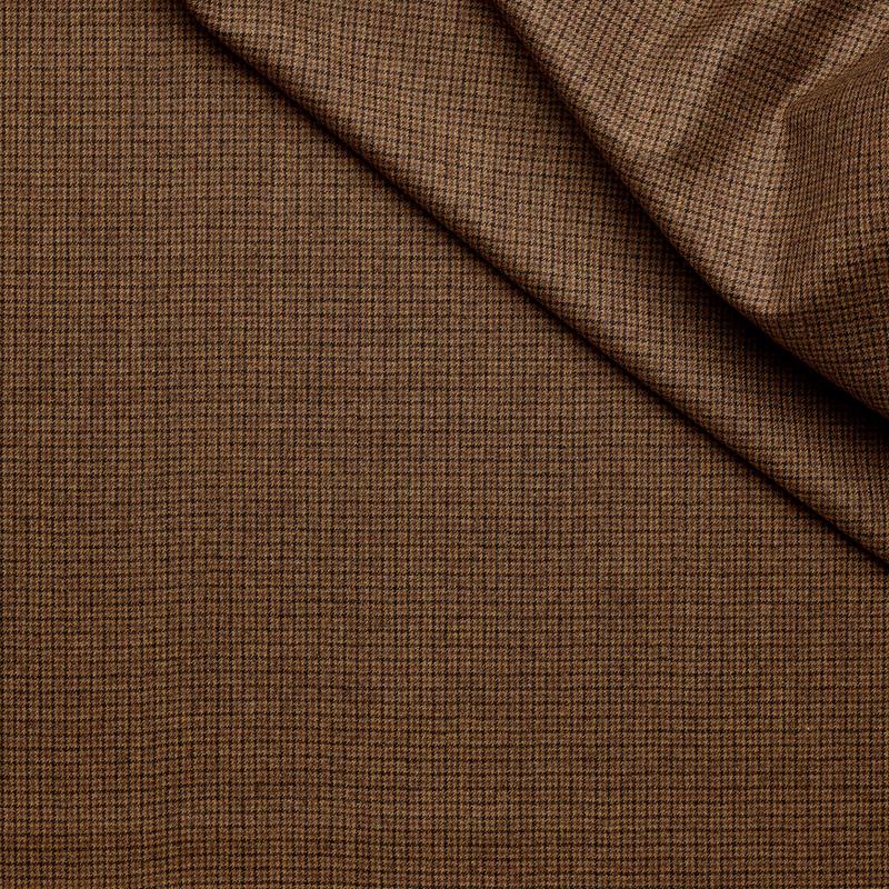 WF2-14 : Worsted Flannel Dark Brown Triple Houndstooth