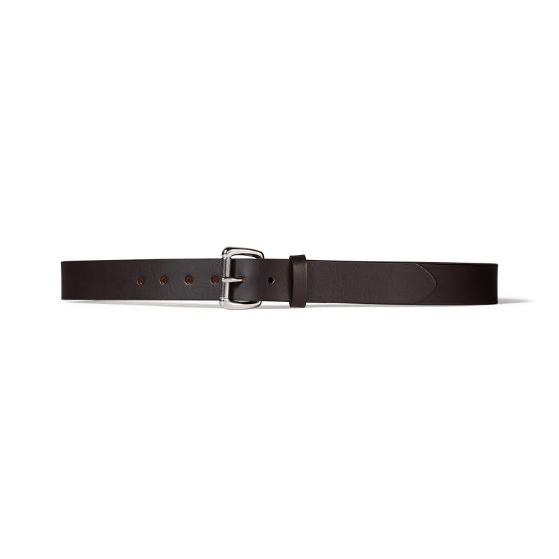 1.25" Bridle Leather Belt - Brown Leather/Stainless Steel