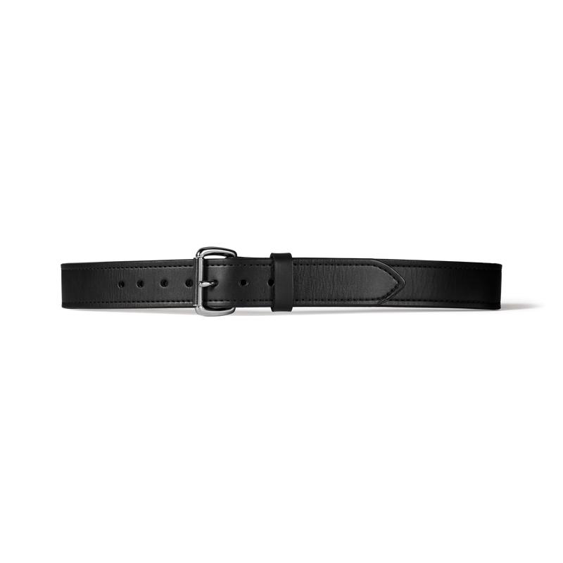 1.5" Double Bridle Leather Belt - Black