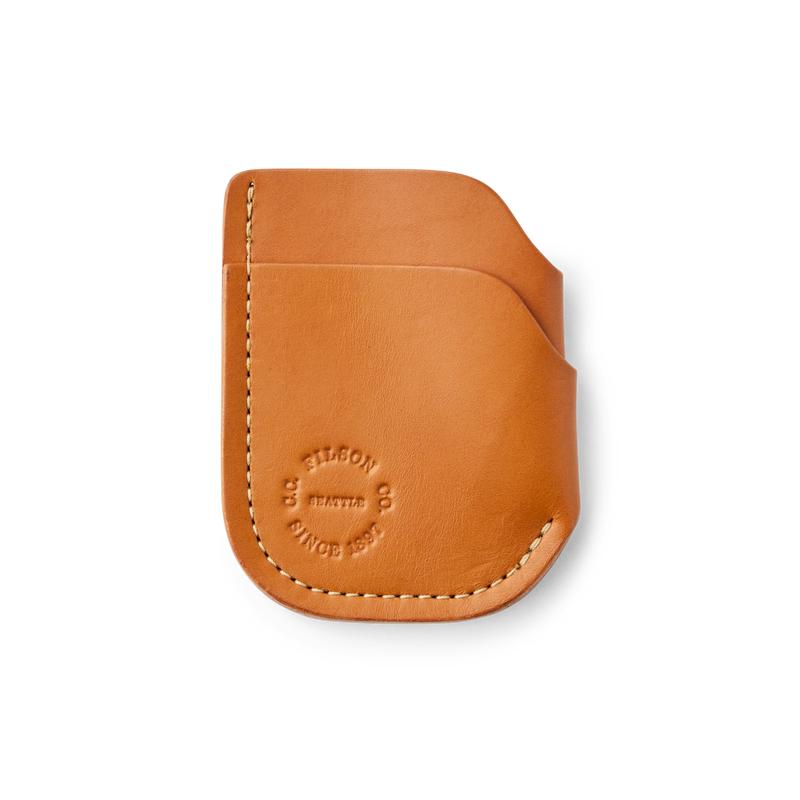 Bridle Leather Front Pocket Cash & Card Case - Tan Leather