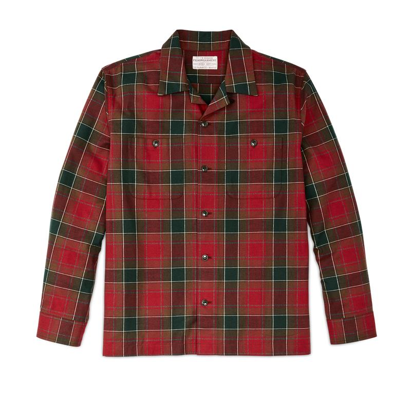 Elk Heights Camp Shirt - Sycamore Green / Red Plaid