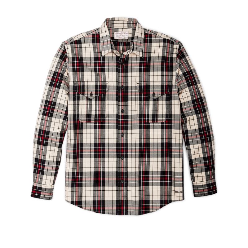 Lightweight Alaskan Guide Shirt - Off White Black Red