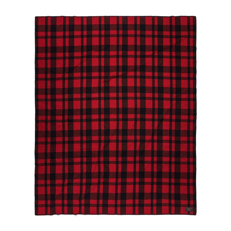 Mackinaw Wool  Blanket - Red / Black Heritage Plaid